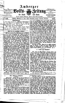 Amberger Volks-Zeitung für Stadt und Land Mittwoch 30. Juni 1875