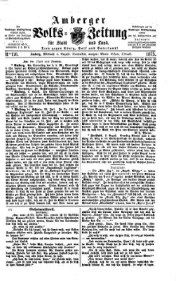 Amberger Volks-Zeitung für Stadt und Land Mittwoch 4. August 1875