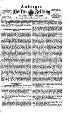 Amberger Volks-Zeitung für Stadt und Land Samstag 6. November 1875