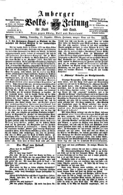 Amberger Volks-Zeitung für Stadt und Land Donnerstag 23. Dezember 1875