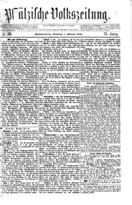 Pfälzische Volkszeitung Sonntag 7. Februar 1875