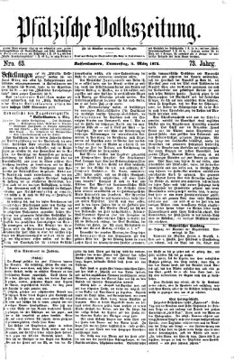 Pfälzische Volkszeitung Donnerstag 4. März 1875