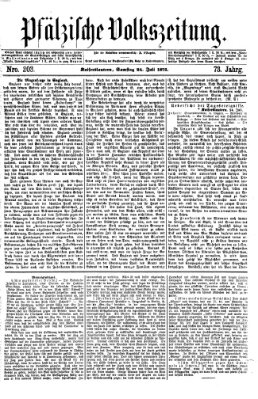 Pfälzische Volkszeitung Samstag 24. Juli 1875