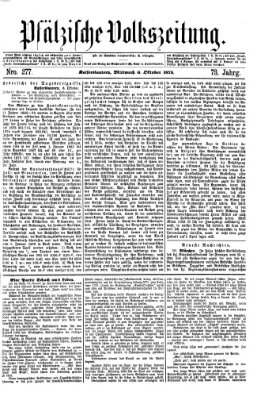 Pfälzische Volkszeitung Mittwoch 6. Oktober 1875
