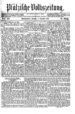 Pfälzische Volkszeitung Samstag 4. Dezember 1875