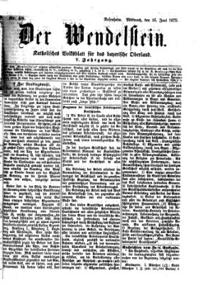 Wendelstein Mittwoch 16. Juni 1875