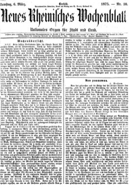 Neues rheinisches Wochenblatt Samstag 6. März 1875