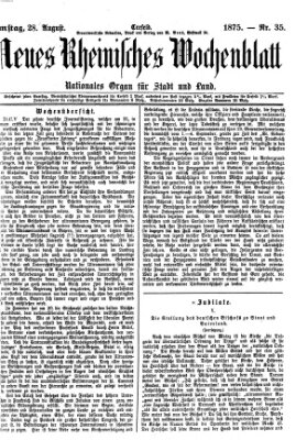 Neues rheinisches Wochenblatt Samstag 28. August 1875