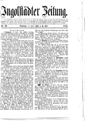 Ingolstädter Zeitung (Neue Ingolstädter Zeitung) Samstag 12. Juni 1875