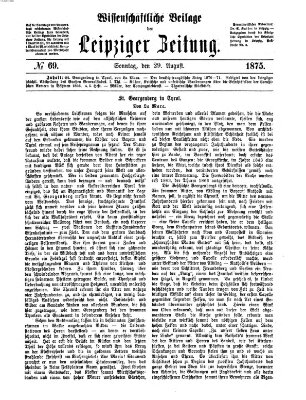 Leipziger Zeitung Sonntag 29. August 1875