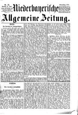 Niederbayerische allgemeine Zeitung Sonntag 27. Juni 1875