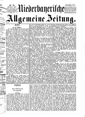 Niederbayerische allgemeine Zeitung Freitag 2. Juli 1875