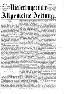 Niederbayerische allgemeine Zeitung Freitag 27. August 1875