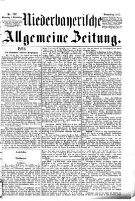 Niederbayerische allgemeine Zeitung Sonntag 5. September 1875
