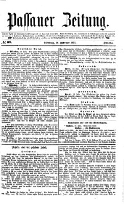 Passauer Zeitung Dienstag 16. Februar 1875