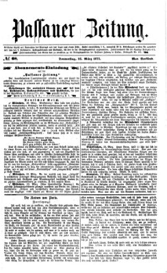 Passauer Zeitung Donnerstag 25. März 1875