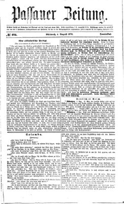 Passauer Zeitung Mittwoch 4. August 1875