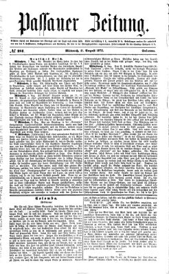 Passauer Zeitung Mittwoch 11. August 1875