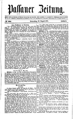 Passauer Zeitung Donnerstag 26. August 1875