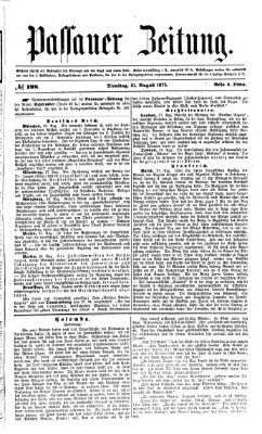 Passauer Zeitung Dienstag 31. August 1875