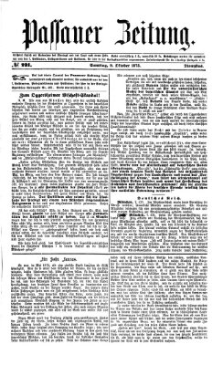 Passauer Zeitung Samstag 9. Oktober 1875