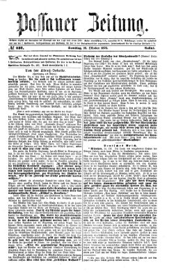 Passauer Zeitung Samstag 16. Oktober 1875
