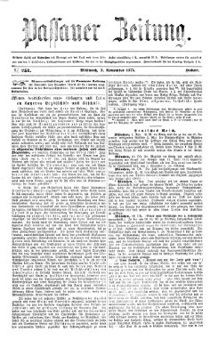 Passauer Zeitung Mittwoch 3. November 1875