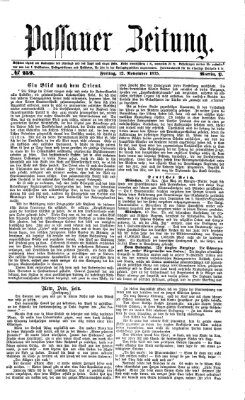 Passauer Zeitung Freitag 12. November 1875