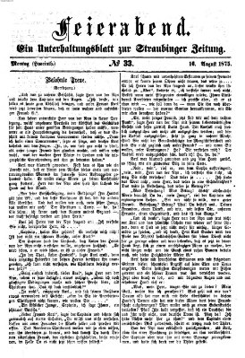 Feierabend (Straubinger Zeitung) Montag 16. August 1875