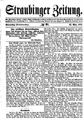 Straubinger Zeitung Donnerstag 25. März 1875