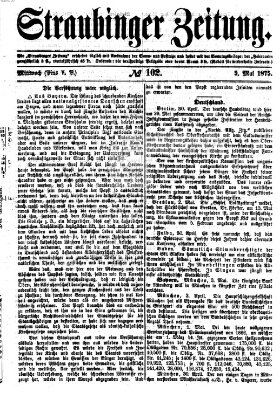 Straubinger Zeitung Mittwoch 5. Mai 1875