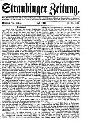 Straubinger Zeitung Mittwoch 19. Mai 1875