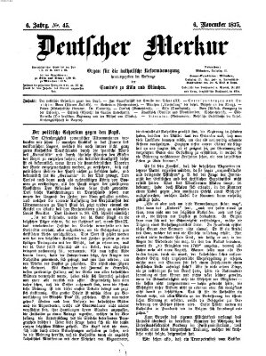 Deutscher Merkur Samstag 6. November 1875