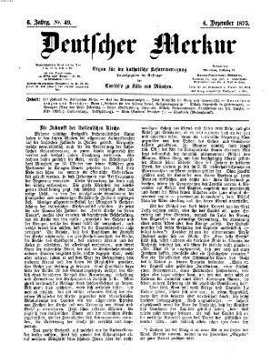 Deutscher Merkur Samstag 4. Dezember 1875