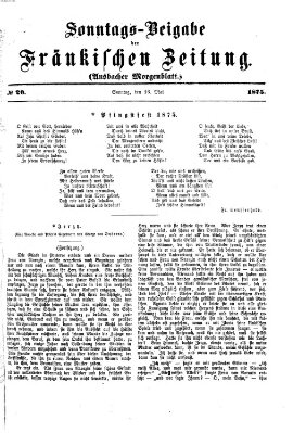 Fränkische Zeitung (Ansbacher Morgenblatt) Sonntag 16. Mai 1875