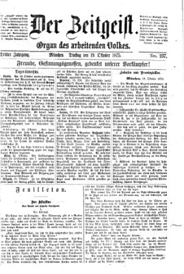 Der Zeitgeist Dienstag 19. Oktober 1875