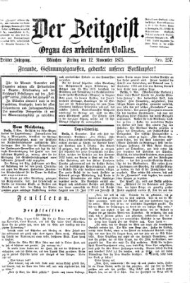 Der Zeitgeist Freitag 12. November 1875