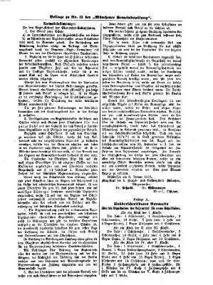 Münchener Gemeinde-Zeitung Sonntag 21. Februar 1875