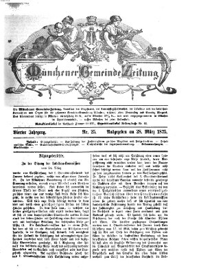 Münchener Gemeinde-Zeitung Sonntag 28. März 1875