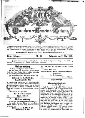Münchener Gemeinde-Zeitung Sonntag 2. Mai 1875