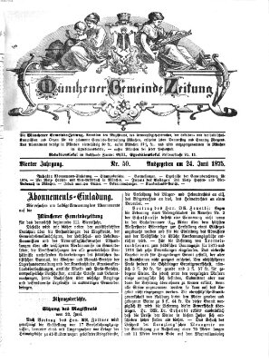 Münchener Gemeinde-Zeitung Donnerstag 24. Juni 1875