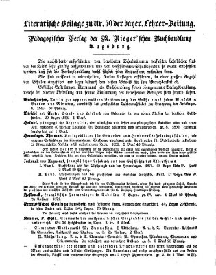 Bayerische Lehrerzeitung Freitag 17. Dezember 1875