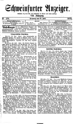 Schweinfurter Anzeiger Dienstag 27. Juli 1875