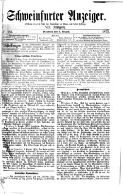 Schweinfurter Anzeiger Mittwoch 4. August 1875