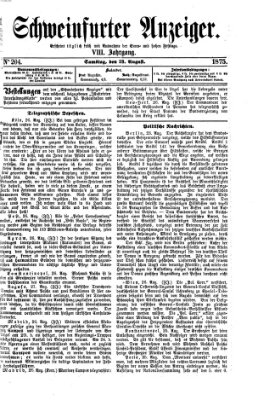 Schweinfurter Anzeiger Samstag 28. August 1875