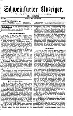 Schweinfurter Anzeiger Montag 30. August 1875