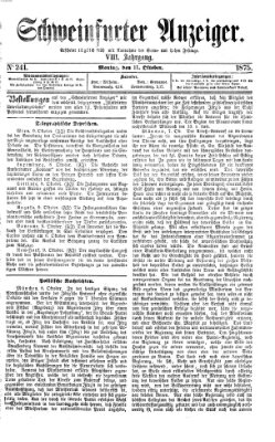 Schweinfurter Anzeiger Montag 11. Oktober 1875