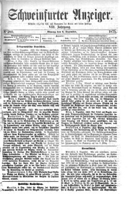 Schweinfurter Anzeiger Montag 6. Dezember 1875