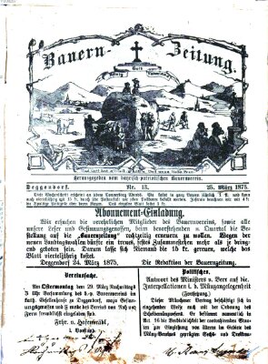 Bauern-Zeitung Donnerstag 25. März 1875