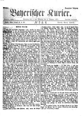 Bayerischer Kurier Montag 4. Januar 1875